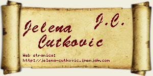 Jelena Ćutković vizit kartica
